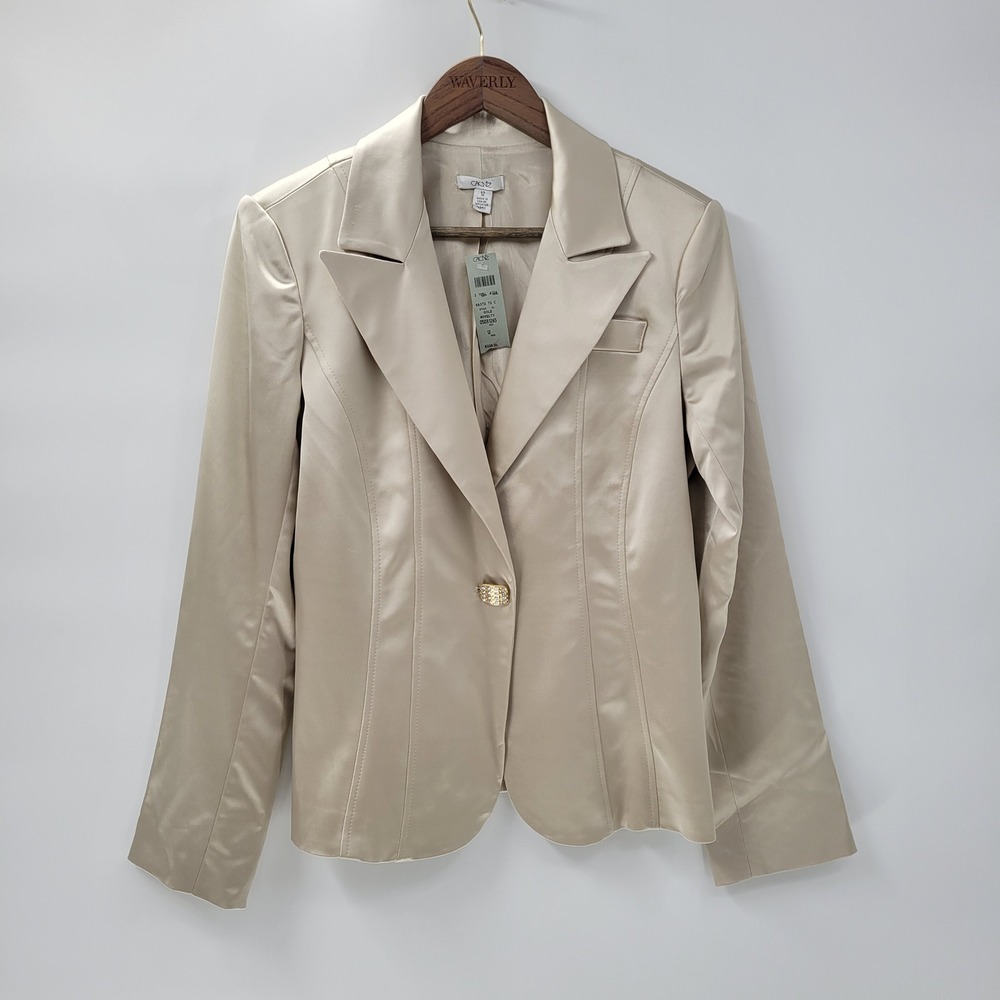 Vintage Cache Tuxedo Jacket Size 12 Creamy Gold Cocktail Formal Evening Wear NEW